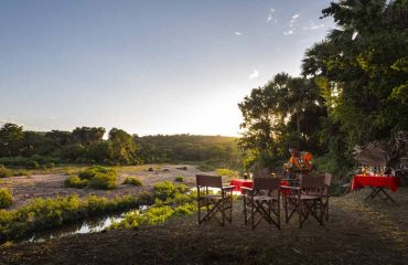 Sundowners in the Selous Game Reserve, a fitting end to any day on safari.